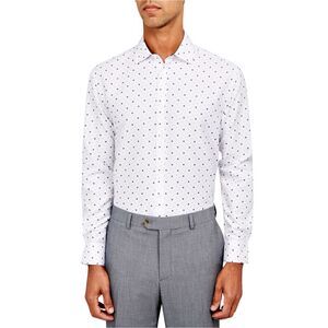 CALABRUM Mens Geometric Button Down Dress Shirt, NWT